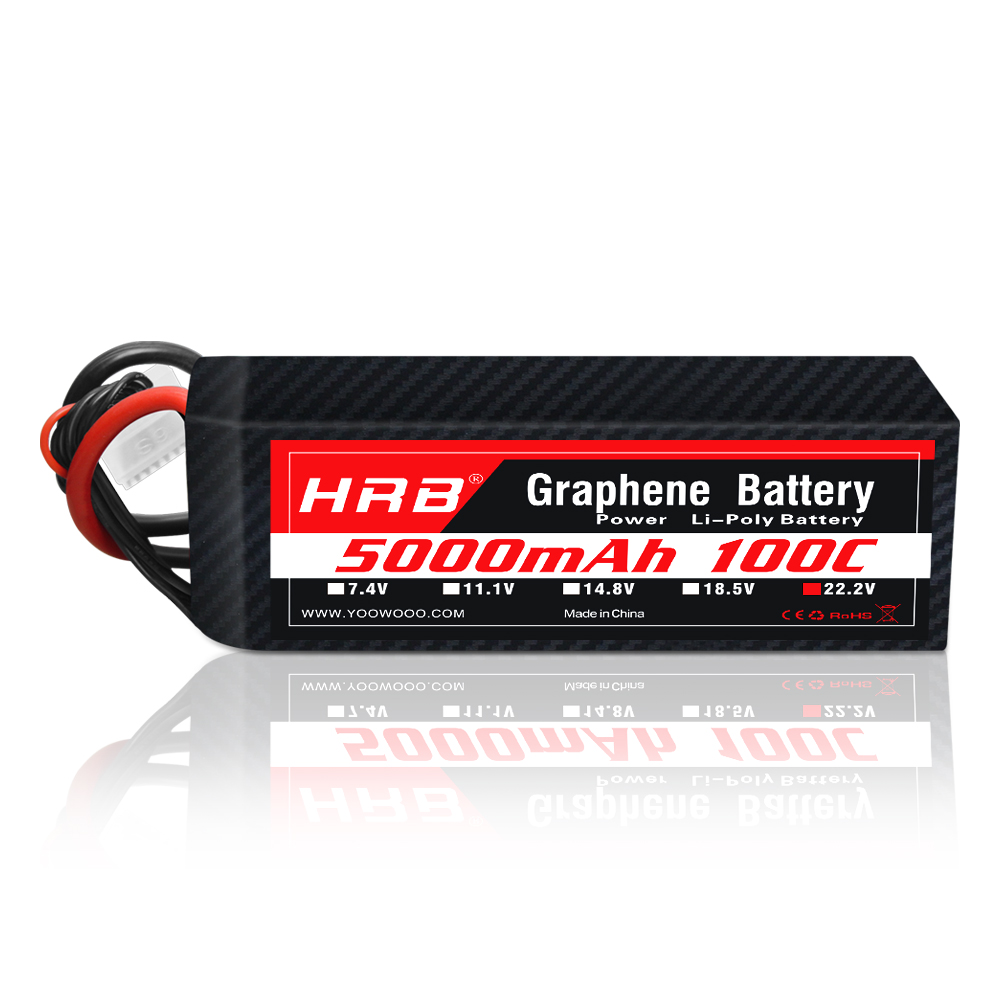 1 peça bateria de grafeno hrb  - 6S Lipo Battery 22.2V 5000Mah avaliação e preço
