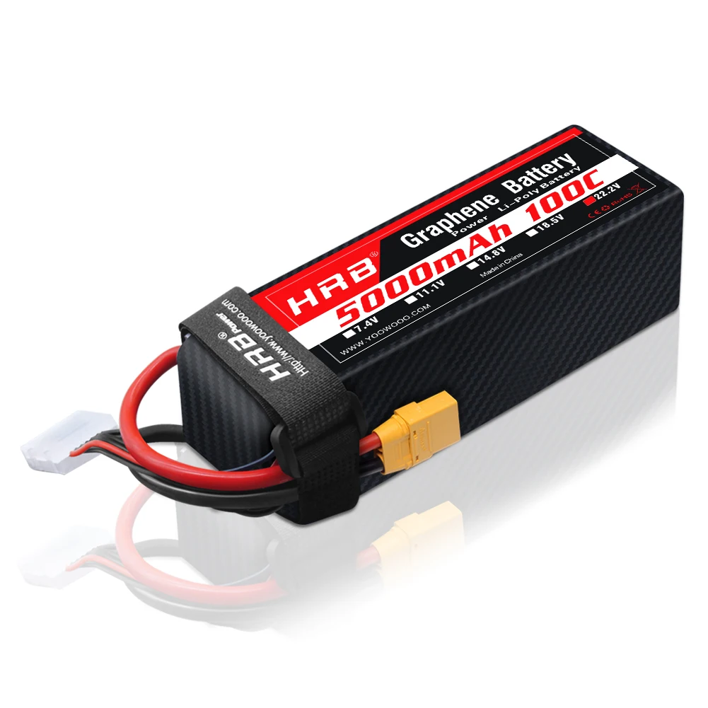 1 peça bateria de grafeno hrb  - 6S Lipo Battery 22.2V 5000Mah avaliação e preço
